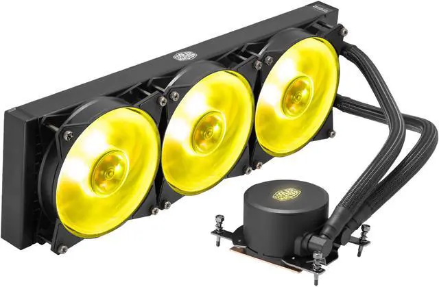 Alt view image 7 of 15 - Cooler Master MasterLiquid ML360 RGB Thread Ripper TR4 Edition Close-Loop CPU Liquid Cooler, 360mm Radiator, Dual Chamber RGB Pump, Triple MF120R Fans, RGB Lighting