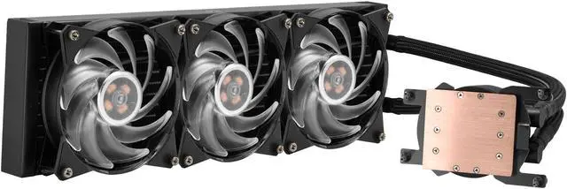 Alt view image 10 of 15 - Cooler Master MasterLiquid ML360 RGB Thread Ripper TR4 Edition Close-Loop CPU Liquid Cooler, 360mm Radiator, Dual Chamber RGB Pump, Triple MF120R Fans, RGB Lighting