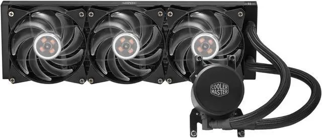 Alt view image 11 of 15 - Cooler Master MasterLiquid ML360 RGB Thread Ripper TR4 Edition Close-Loop CPU Liquid Cooler, 360mm Radiator, Dual Chamber RGB Pump, Triple MF120R Fans, RGB Lighting
