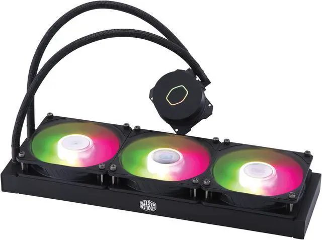 Alt view image 13 of 14 - Cooler Master MasterLiquid ML360L ARGB V2 Close-Loop AIO CPU Liquid Cooler, Dual Chamber Pump, 360mm Radiator, SickleFlow 120 PWM ARGB, AMD Ryzen AM5/AM4, Intel LGA1700/1200 (MLW-D36M-A18PA-R2)