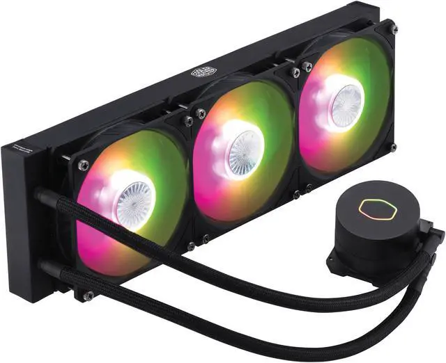 Alt view image 14 of 14 - Cooler Master MasterLiquid ML360L ARGB V2 Close-Loop AIO CPU Liquid Cooler, Dual Chamber Pump, 360mm Radiator, SickleFlow 120 PWM ARGB, AMD Ryzen AM5/AM4, Intel LGA1700/1200 (MLW-D36M-A18PA-R2)