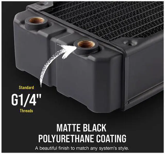 Alt view image 11 of 11 - Corsair Hydro X Series XR7 360mm Water Cooling Radiator