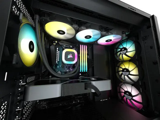 Alt view image 6 of 10 - CORSAIR H150 RGB Water-Cooled CPU Radiator 360mm Cold Row 12cm RGB Fan Cold Head Motherboard Light Control CW-9060054-WW