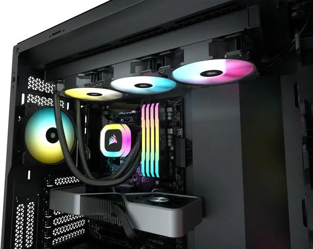 Alt view image 9 of 10 - CORSAIR H150 RGB Water-Cooled CPU Radiator 360mm Cold Row 12cm RGB Fan Cold Head Motherboard Light Control CW-9060054-WW