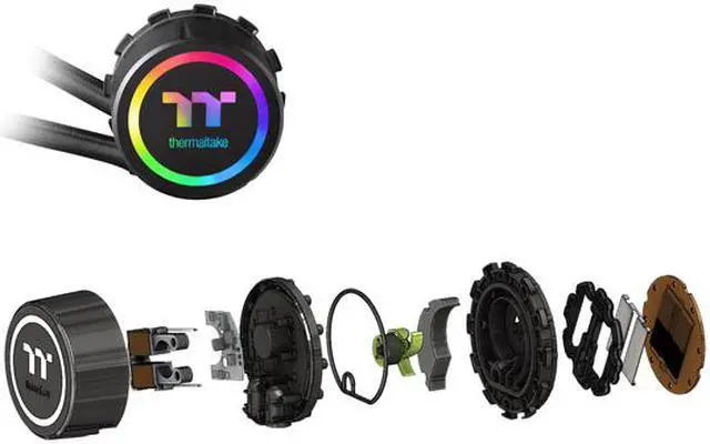 Alt view image 3 of 12 - Thermaltake Floe DX 280 Dual Riing Duo 16.8 Million Colors RGB 36 LED LGA2066 AM4 Ready Intel/AMD Liquid Cooling All-in-One CPU Cooler CL-W257-PL14SW-B LGA 1700 Compatible