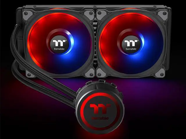 Alt view image 11 of 12 - Thermaltake Floe DX 280 Dual Riing Duo 16.8 Million Colors RGB 36 LED LGA2066 AM4 Ready Intel/AMD Liquid Cooling All-in-One CPU Cooler CL-W257-PL14SW-B LGA 1700 Compatible