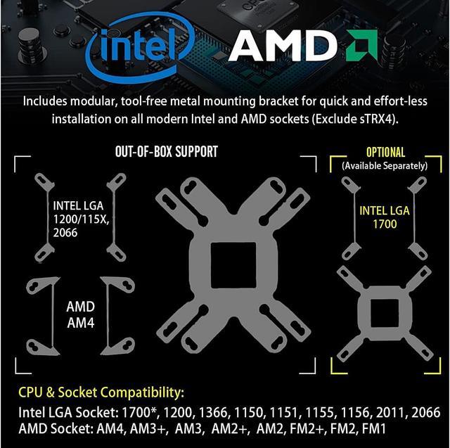 Alt view image 6 of 5 - Enermax AQUAFUSION 360 ARGB, All-in-one CPU Liquid Cooler for AM4 & AM5 / LGA 1700/1200/1151, 360mm Radiator, Dual-Chamber Water Block, SquaA RGB Fan - AM5 & LGA1700 Compatible