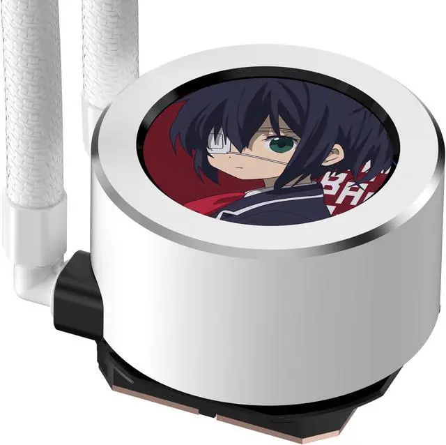 Alt view image 8 of 9 - SAMA SM360 Gaming Water Liquid Cooler White 360mm AIO PC CPU Cooler with LCD Display Moitor Screen, 3 ARGB PWM Silent Fans