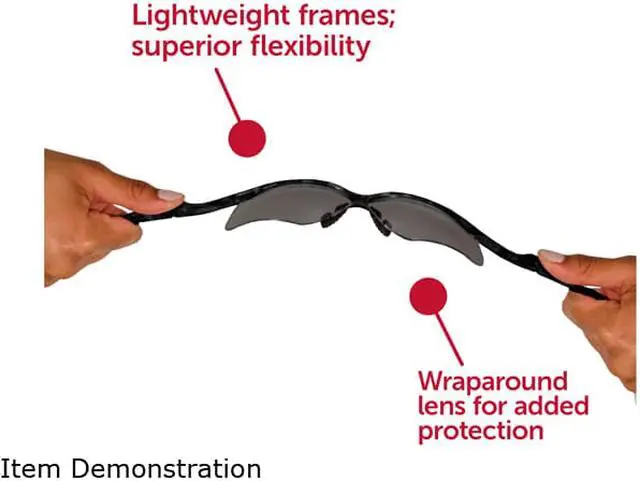 Alt view image 4 of 6 - KleenGuard V30 Nemesis Safety Glasses (25688), Smoke Mirror with Black Frame, 12 Pairs / Case