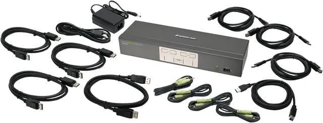 Alt view image 3 of 3 - IOGEAR GCS1904-KM Av&Digital Home Solutions 4-Port 4K Uhd Displayport Kvmp Switch With Kb/Mouse