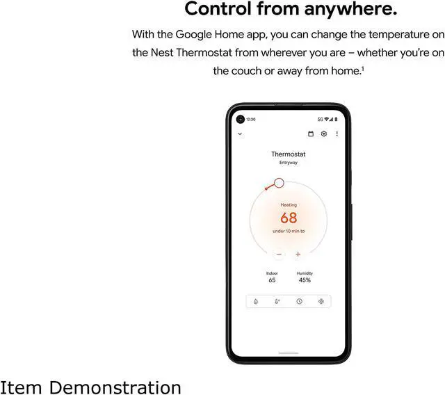 Alt view image 8 of 11 - Google Nest Thermostat (Charcoal)