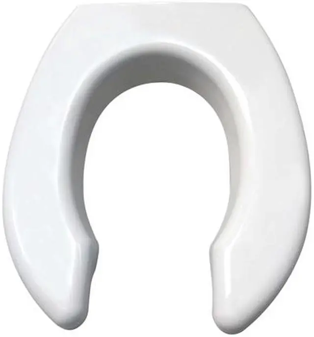 Alt view image 2 of 2 - BIG JOHN 7W Toilet Seat Without Cover, ABS, Elongated or Round, White
