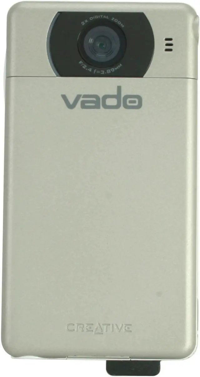 Alt view image 5 of 10 - Creative vado Silver CMOS 2.0" LCD 2x Digital 2GB Internal Memory Pocket Video Cam