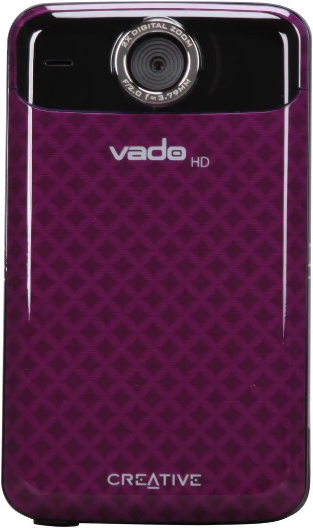 Alt view image 4 of 9 - Creative Vado HD Purple CMOS 2.0" 153K LCD Pocket Video Cam - 3rd Generation