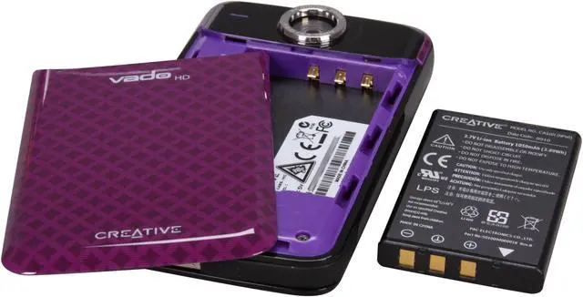 Alt view image 8 of 9 - Creative Vado HD Purple CMOS 2.0" 153K LCD Pocket Video Cam - 3rd Generation