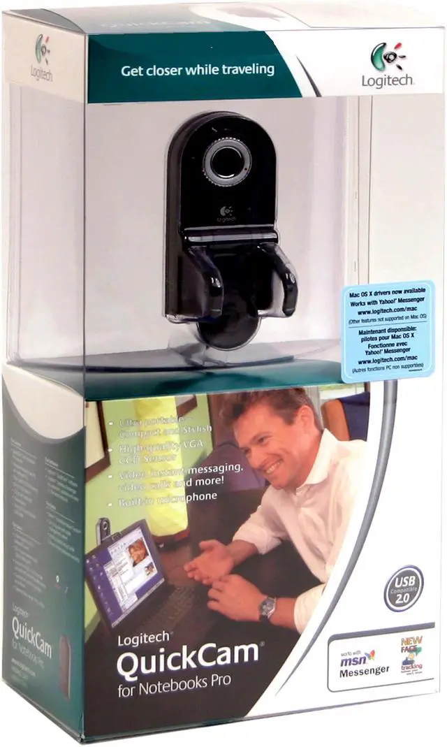 Alt view image 7 of 9 - Logitech 961240-0403 QuickCam for Notebooks Pro 1.3MP Effective Pixels USB2.0 WebCam