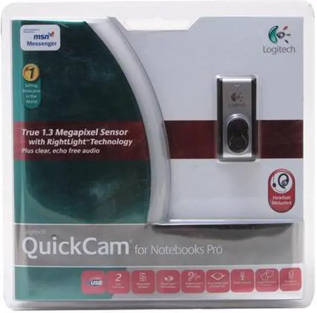 Alt view image 5 of 5 - Logitech QuickCam for Notebooks Pro 1.3MP Effective Pixels USB 2.0 WebCam