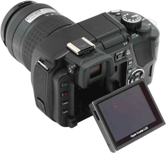 OLYMPUS EVOLT E-330 Black Digital SLR Camera w/ ZUIKO DIGITAL 14-45mm f ...