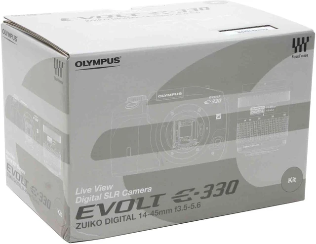 OLYMPUS EVOLT E-330 Black Digital SLR Camera w/ ZUIKO DIGITAL 14-45mm f ...