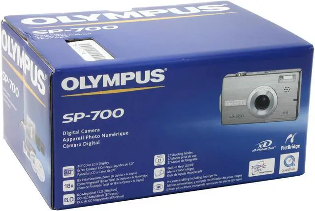 Alt view image 8 of 8 - OLYMPUS SP-700 Silver 6MP 3X Optical Zoom Digital Camera