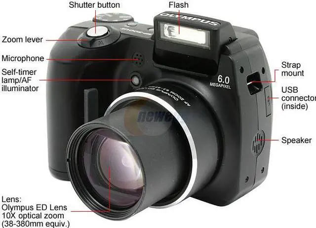 Alt view image 2 of 8 - OLYMPUS SP-500 UZ Black 6.0 MP 10X Optical Zoom Digital Camera