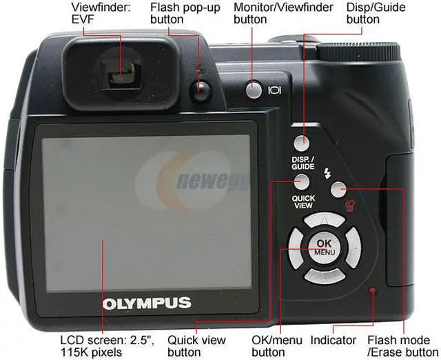 Alt view image 4 of 8 - OLYMPUS SP-500 UZ Black 6.0 MP 10X Optical Zoom Digital Camera