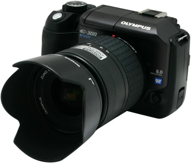Refurbished: OLYMPUS EVOLT E-300 Black Digital SLR Camera w/ ZUIKO ...