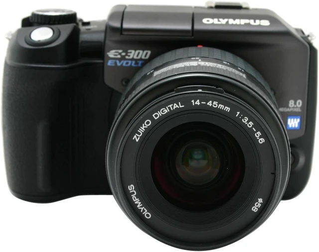 Refurbished: OLYMPUS EVOLT E-300 Black Digital SLR Camera w/ ZUIKO ...