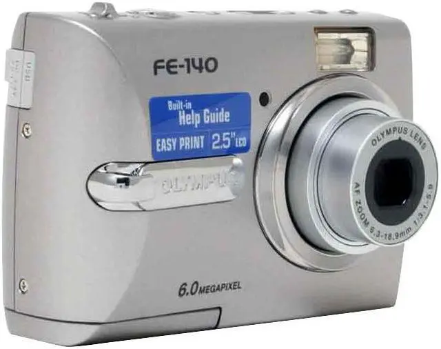 Alt view image 2 of 12 - OLYMPUS FE-140 Champagne 6.0 MP 3X Optical Zoom Digital Camera