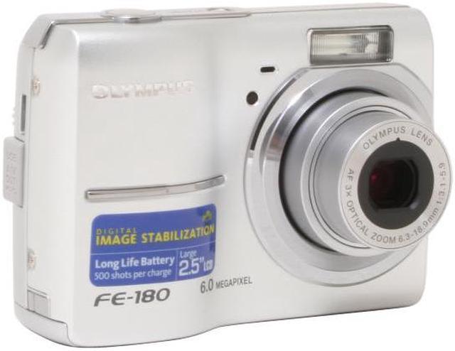 OLYMPUS FE-180 Silver 6.0 MP Digital Camera - Newegg.com