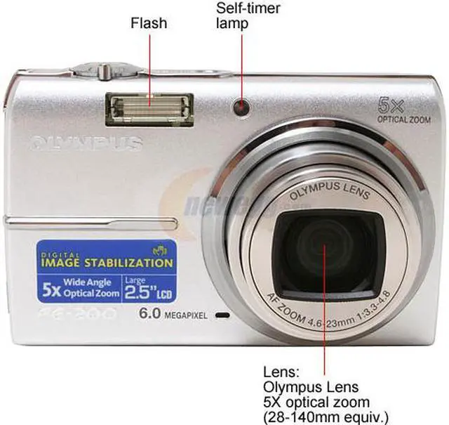 OLYMPUS FE-200 Silver 6.0 MP 28mm Wide Angle Digital Camera