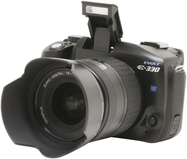 OLYMPUS EVOLT E-330 Black 7.94 MP 2.5" 215K LCD Digital SLR Camera ...
