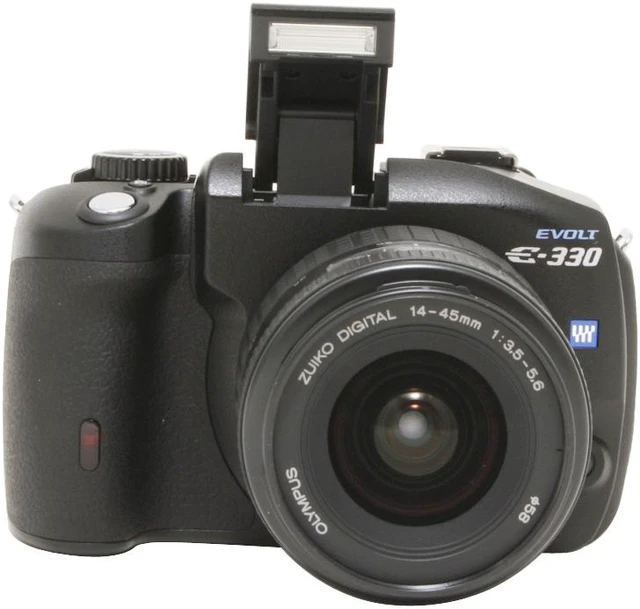 OLYMPUS EVOLT E-330 Black 7.94 MP 2.5" 215K LCD Digital SLR Camera ...