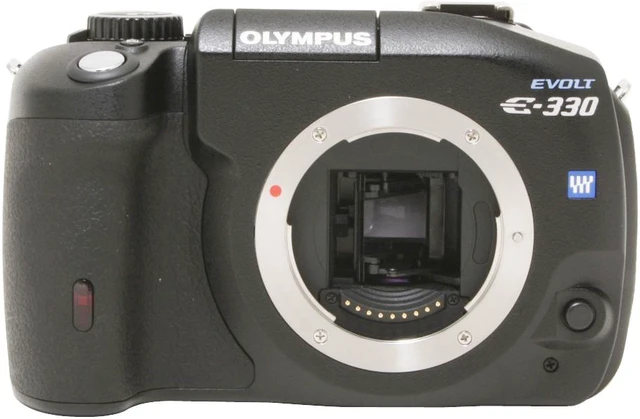 OLYMPUS EVOLT E-330 Black 7.94 MP 2.5" 215K LCD Digital SLR Camera ...