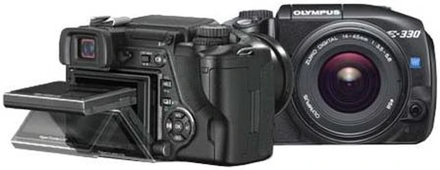 OLYMPUS EVOLT E-330 Black 7.94 MP 2.5" 215K LCD Digital SLR Camera ...