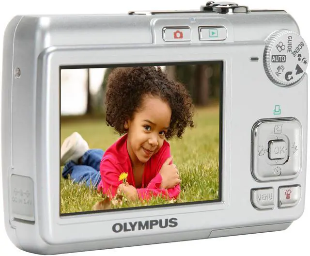 Alt view image 3 of 11 - OLYMPUS FE-210 Silver 7.1 MP 3X Optical Zoom Digital Camera