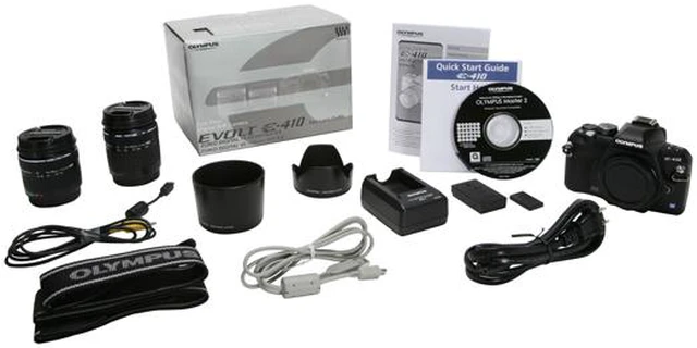 OLYMPUS EVOLT E-410 Black 10.0 MP 2.5" 230K LCD Digital SLR Camera w ...