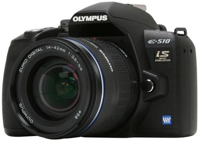 OLYMPUS EVOLT E-510 Black Digital SLR Camera w/ZUIKO DIGITAL 14-42mm f ...