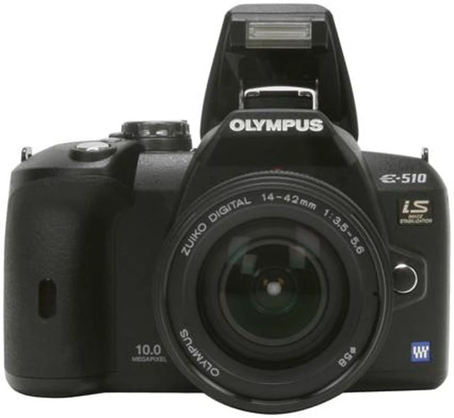 OLYMPUS EVOLT E-510 Black Digital SLR Camera w/ZUIKO DIGITAL 14-42mm f ...
