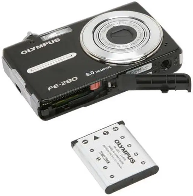 Alt view image 10 of 11 - OLYMPUS FE-280 Black 8.0 MP 3X Optical Zoom Digital Camera