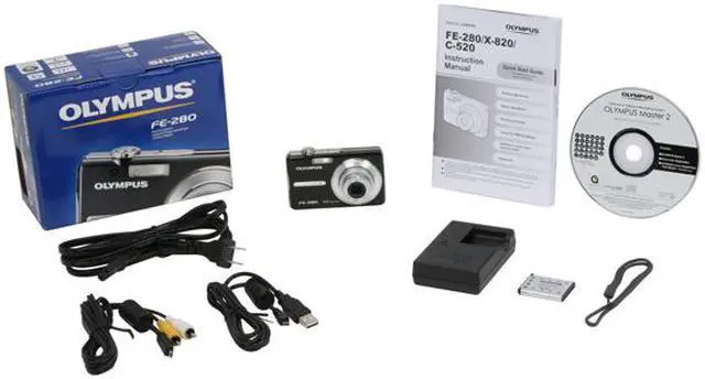Alt view image 11 of 11 - OLYMPUS FE-280 Black 8.0 MP 3X Optical Zoom Digital Camera