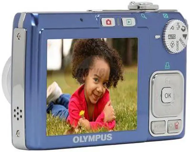Alt view image 3 of 11 - OLYMPUS FE-280 Blue 8.0 MP 3X Optical Zoom Digital Camera