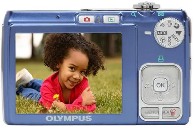 Alt view image 4 of 11 - OLYMPUS FE-280 Blue 8.0 MP 3X Optical Zoom Digital Camera