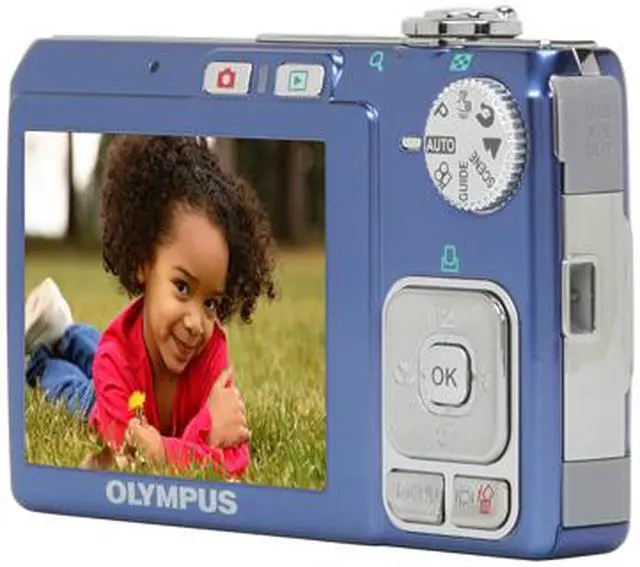 Alt view image 5 of 11 - OLYMPUS FE-280 Blue 8.0 MP 3X Optical Zoom Digital Camera