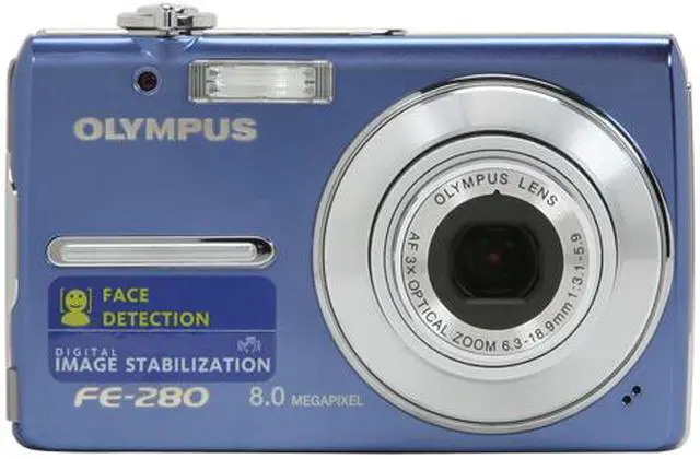 Alt view image 8 of 11 - OLYMPUS FE-280 Blue 8.0 MP 3X Optical Zoom Digital Camera