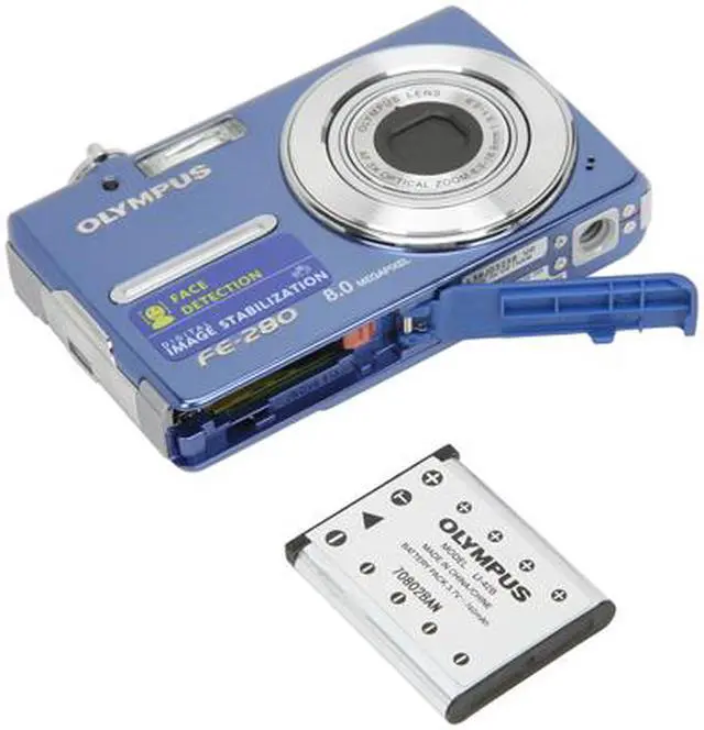 Alt view image 10 of 11 - OLYMPUS FE-280 Blue 8.0 MP 3X Optical Zoom Digital Camera