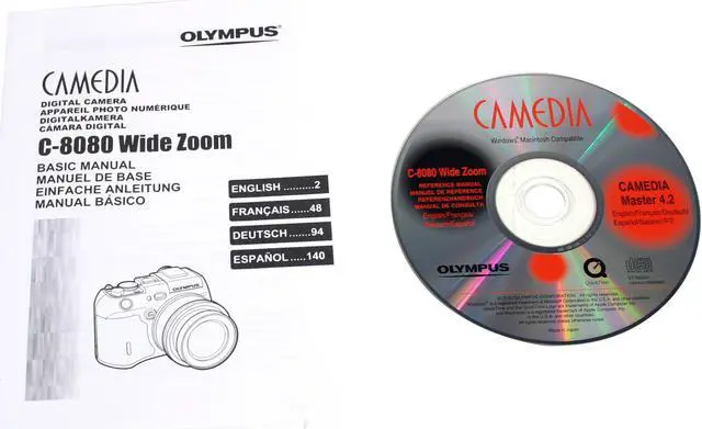 Alt view image 8 of 9 - OLYMPUS C-8080 Black 8.0MP 5X Optical Zoom 28mm Wide Angle Digital Camera