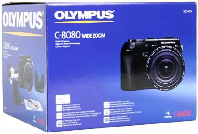 Alt view image 9 of 9 - OLYMPUS C-8080 Black 8.0MP 5X Optical Zoom 28mm Wide Angle Digital Camera