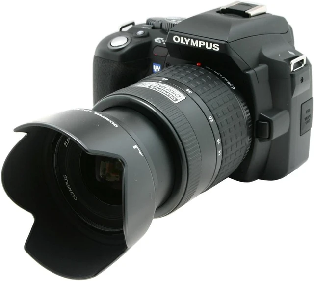 OLYMPUS EVOLT E-500 Black Digital SLR Camera w/ ZUIKO DIGITAL 14-45mm f ...