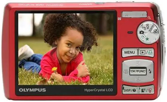 Alt view image 4 of 11 - OLYMPUS Stylus 820 Red 8.0 MP 5X Optical Zoom Digital Camera